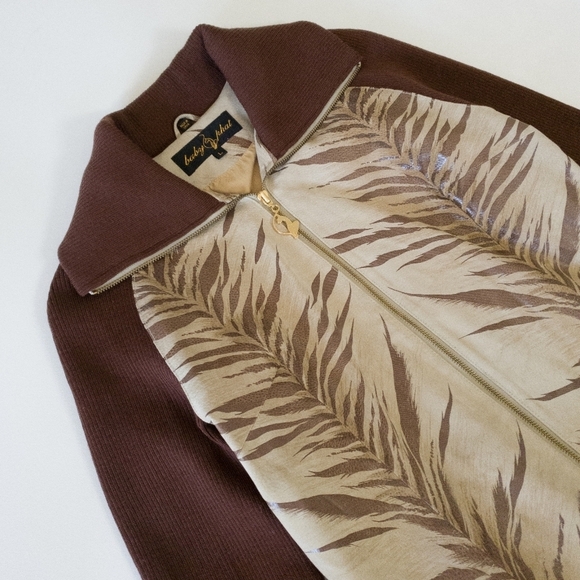 Baby Phat Vintage Genuine Leather Animal Print High Collar Jacket - Picture 5 of 13